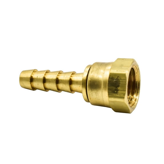 Interstate Pneumatics FFS144 Brass Hose Fitting, Connector, 1/4" Swivel Barb x 1/4" Female NPT End