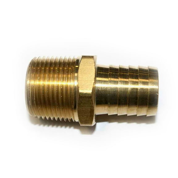 Interstate Pneumatics FM99-9 Brass Hose Barb Fitting, Connector, 1" Barb X 1" NPT Male End