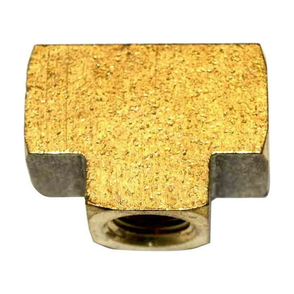 Interstate Pneumatics FP88T Brass Tee Fitting 1/2" NPT Female