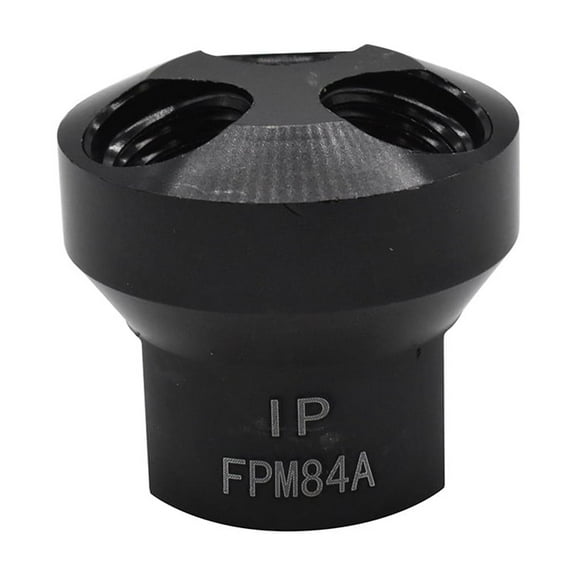 Interstate Pneumatics FPM84A Aluminum Round Manifold - 3 Way Adaptor 1/2 Inch NPT Inlet x 1/4 Inch NPT Outlet (3X)