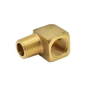 Interstate Pneumatics FST66E Brass Street Pipe Elbow Fitting 3/8 Inch NPT - 90 Degree
