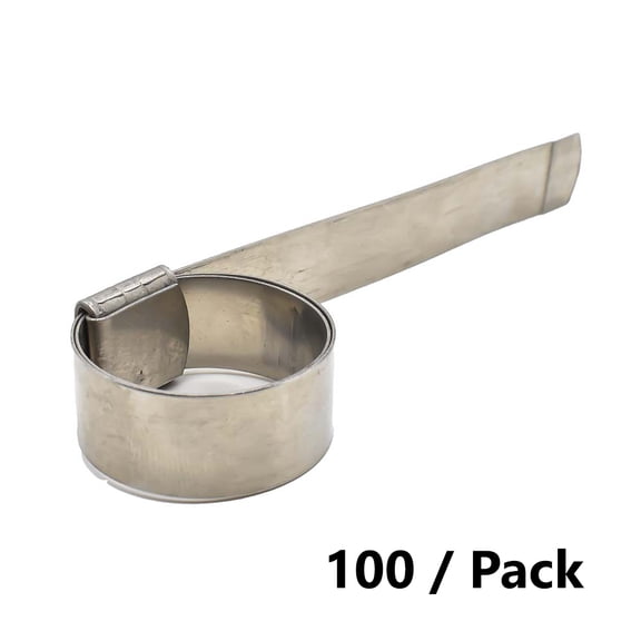 Interstate Pneumatics H719-100PK 5/8" Wide Stainless Steel Preformed Band Clamp for 3/4" Hose 100/PK