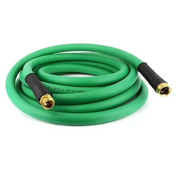 Interstate Pneumatics HCG19-025E Contractor Grade Green PVC Water Hose 3/4" x 25 feet with Machined GHT Fittings