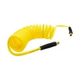 thumbnail image 1 of Interstate Pneumatics HR14-012 Yellow Polyurethane Recoil Air Hose 1/4 Inch x 12 feet Solid Fittings, 1 of 6