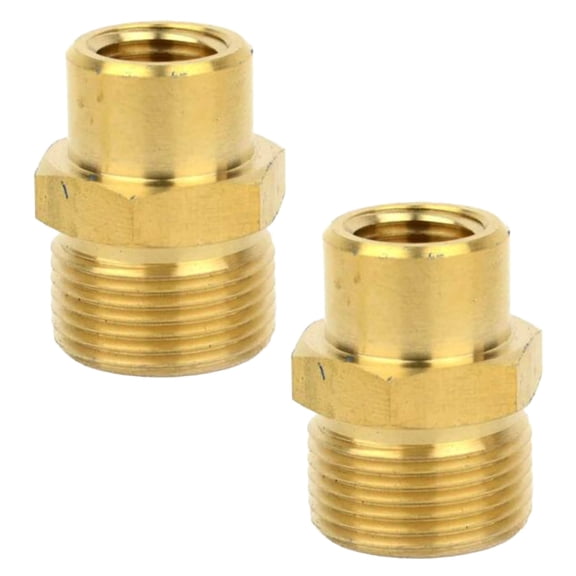 Interstate Pneumatics PW7150 M22 x 1/4" FNPT Brass Adapter with 4000 PSI for Pressure Washers (2-Pack)