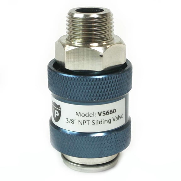 Interstate Pneumatics VS660 Pneumatic Hand Slide Valve 3/8" FPT x 3/8" MPT