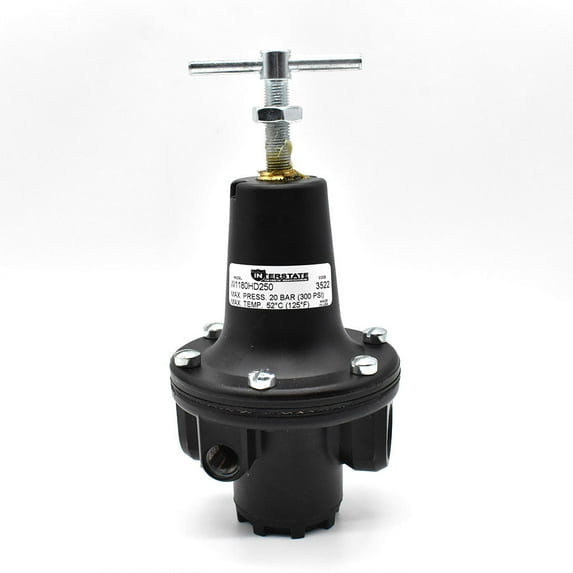 Interstate Pneumatics W1180HD-250 1/2 Inch Large 'T' Handle Air Regulator 0-250 PSI Made in USA