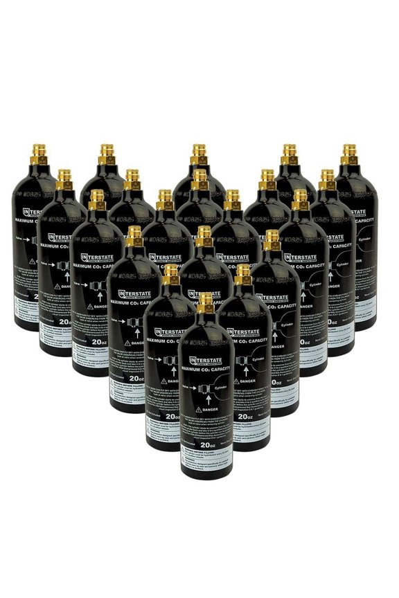 WRCO2-CL20-20 20 Oz. CO2 Pin Valve Cylinder Tank Paintball 20 Pack (Hydro 2021)
