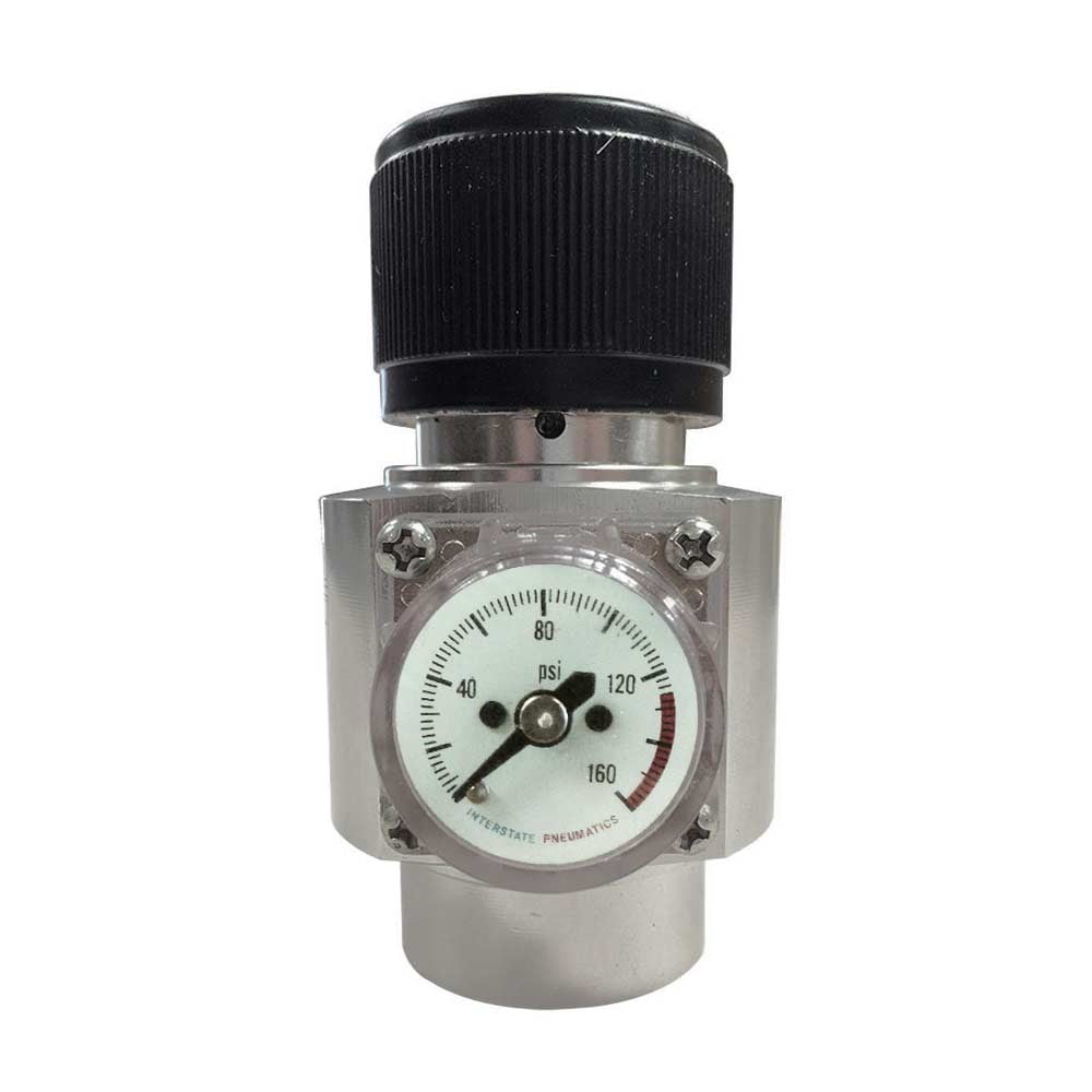 Interstate Pneumatics WRCO2 CO2 Regulator - Solid Aluminum Body 0-125 PSI