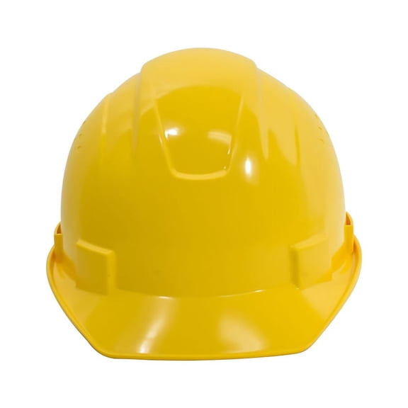 Interstate Safety 40401 Snap Lock 6 Point Ratchet Suspension Front Brim Hard Hat / Safety Helmet with Cap-Moun t Ear Mu ff Slo