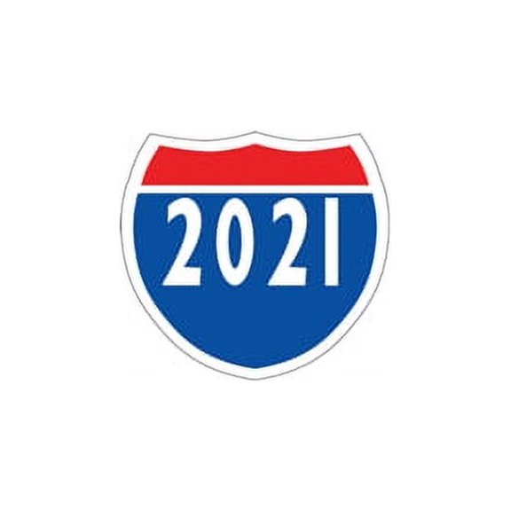 Interstate Sign Windshield Stickers - 2021 - Pack of 12