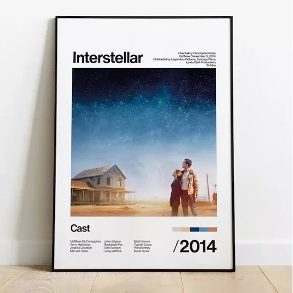 Interstellar - 2014 Poster Home Decor Vintage Art Print Cute Birthday Gift Wall Art