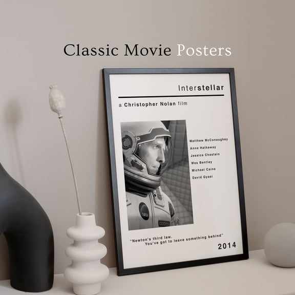 Interstellar Inspired Minimalist Style Movie Poster
