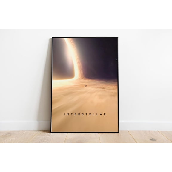 Interstellar Minimalist Poster, Christopher Nolan Space Art, Unframed Paper Poster 8x10in