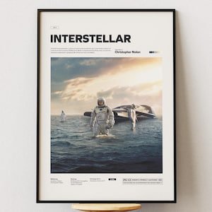 Interstellar Movie Poster Christopher Nolan, 8x12 UNFRAMED