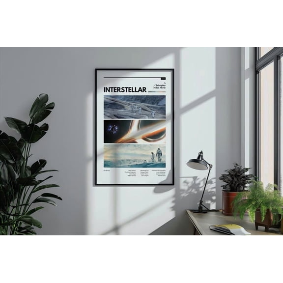 Interstellar Poster, Movie Poster Film Poster Christopher Nolan Sci-Fi Film Wall Art Sci-Fi Poster, Space Poster Home Decor Room Art UNFRAMED
