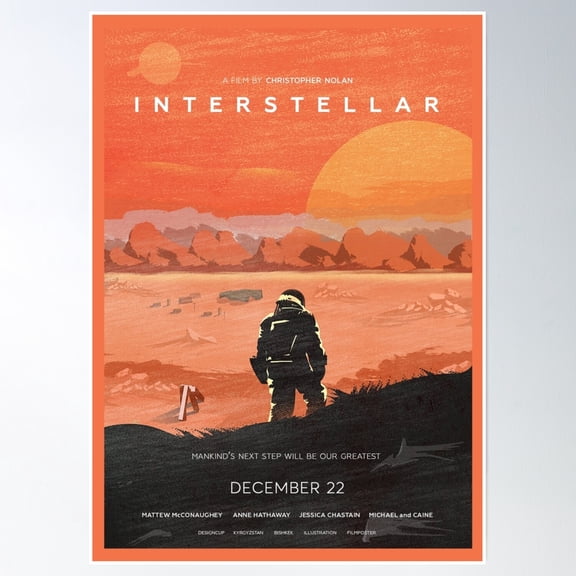 Interstellar - Poster Poster Wall Art, Modern Wall Decor, 8x12 UNFRAMED