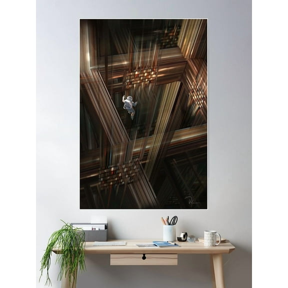 Interstellar Tesseract Poster Poster Wall Art, Modern Wall Decor For Living Room Bedroom, 12x18 UNFRAMED