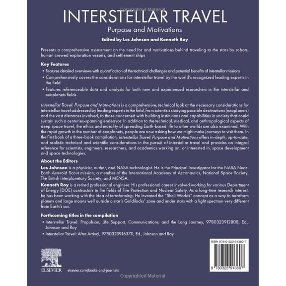 Pre-Owned Interstellar Travel: Purpose and Motivations [Paperback] Johnson, Les and Roy, Kenneth