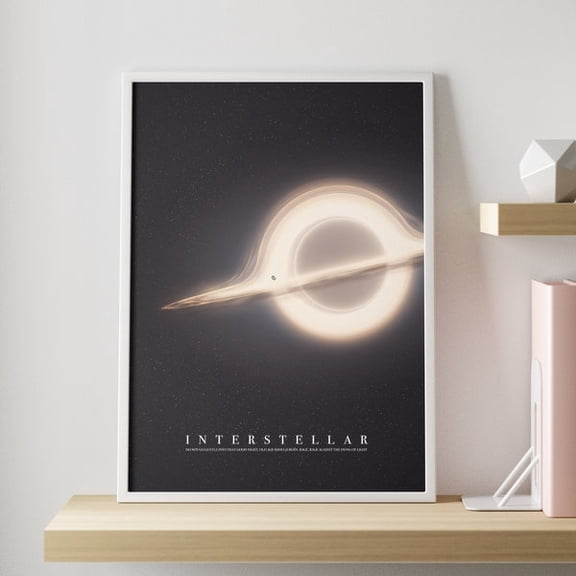 Interstellar movie poster no.2 | ABLE Minimalist abstract wall art print | - Print at home, Unframed Paper Poster 24x36in