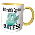 thumbnail image 1 of 3drose, Interstitial Cystitis Bites Awareness Ribbon Cause Design, 15oz Two-tone Yellow Mug, 1 of 6