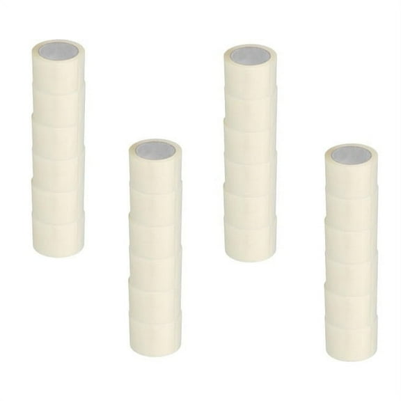 Intertape 24 Rolls - 2.05 Mil - Recycled Box Hot Melt Packaging Shipping Tape High Tensile Strength, Strong Reliable Seal, Sticks Easily, 3" x 110 Yards 330 ft), Clear