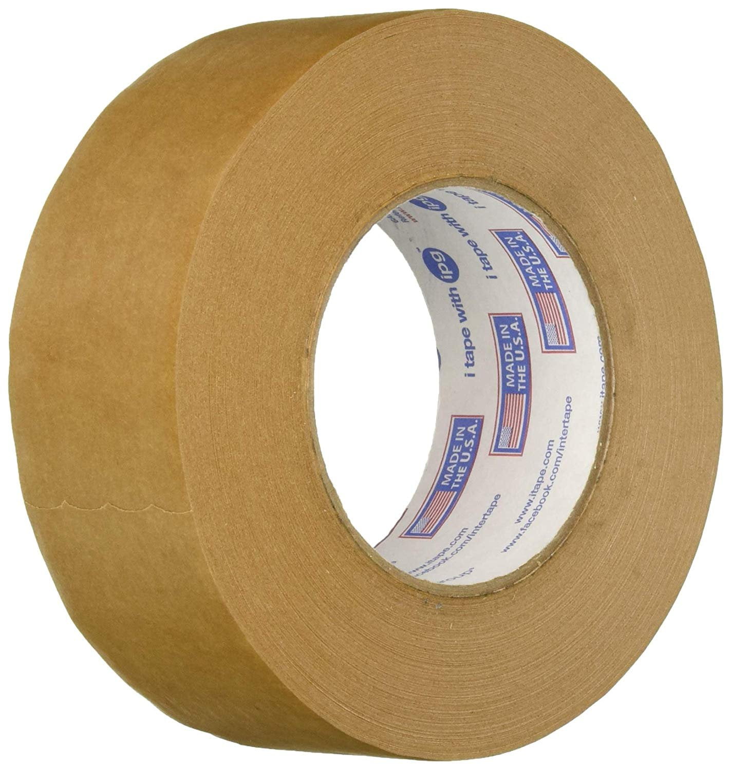 Intertape 9341 1.88in. x 60yds Kraft Paper Flatback Carton Sealing Tape, Natural 12 Pack