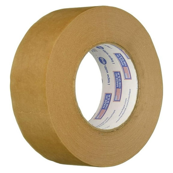 Intertape 9341 1.88in. x 60yds Paper Flatback Carton Sealing Tape, Natural (12 Pack)