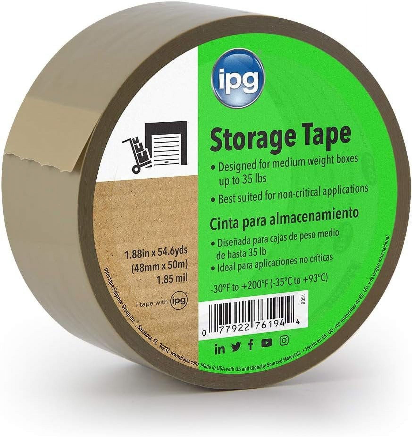 Intertape 9851 Carton Sealing Tape, Tan, 1.88" x 55 Yard