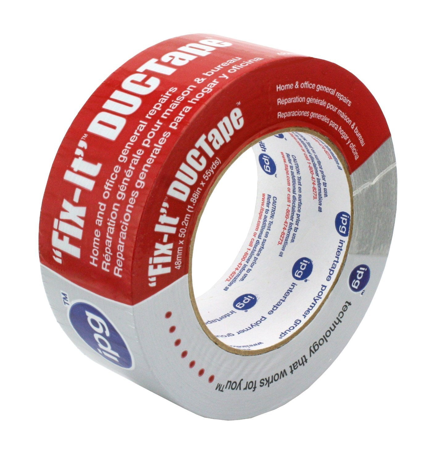 Intertape Polymer Fix-It Duct Tape - 1.87 in x 55 yd - Multicolor — Residential Use, Standard Application