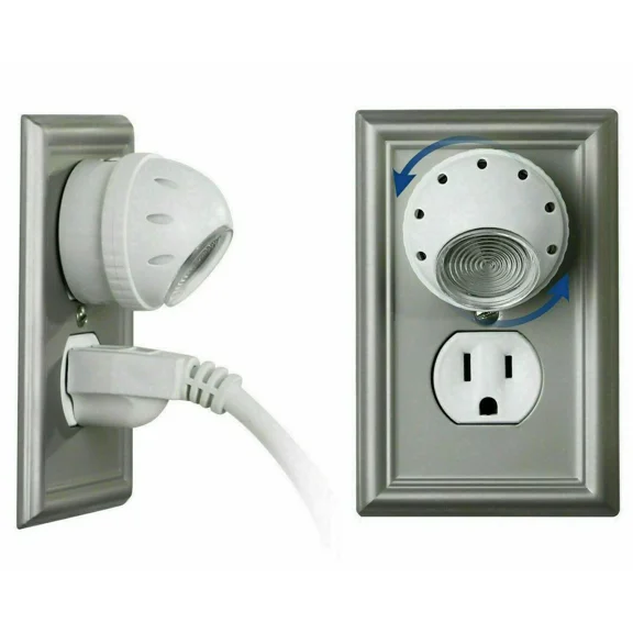 Intertek Led Night Light (500987) Light Sensing, Rotating, 0.4 Watt, Ships Free.