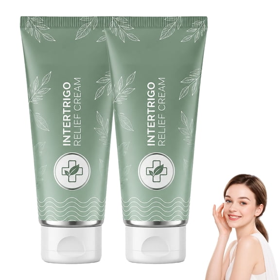 Intertrigo Cream, Skin Fold Barrier Cream for Chafing & Moisture Control, Non-Greasy Fast-Drying Formula (2PC)