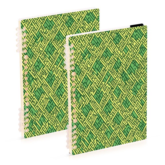Intertwined Celtic Knots 2-Piece A5 PP Notebooks, Adjustable Rings, 80g Paper, Diary Set