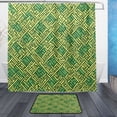 thumbnail image 1 of Intertwined Celtic Knots Bathroom Accessory Sets Waterproof Shower Curtain with Anti-Slip Bath Mat Durable Combo, 1 of 7