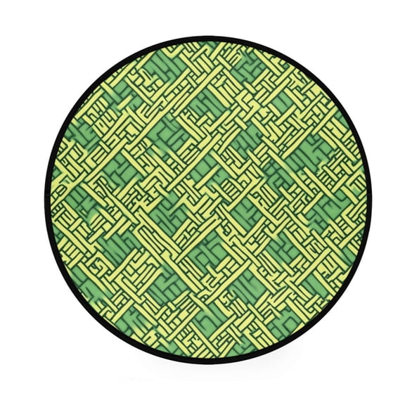 Intertwined Celtic Knots Memory Foam Bath Mat 36" Absorbent Rug with Non Slip Base and 4 Bonus Pads