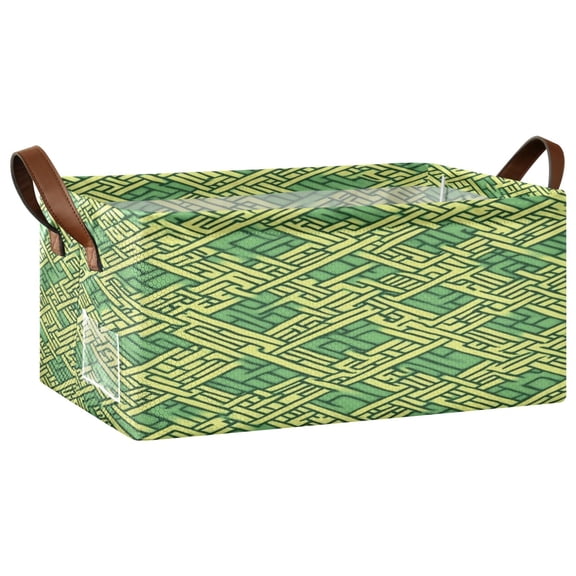 Intertwined Celtic Knots Open Home Storage Bins Foldable Metal Frame Shelf Baskets 16.9x11.4x7.7in Water-Resistant