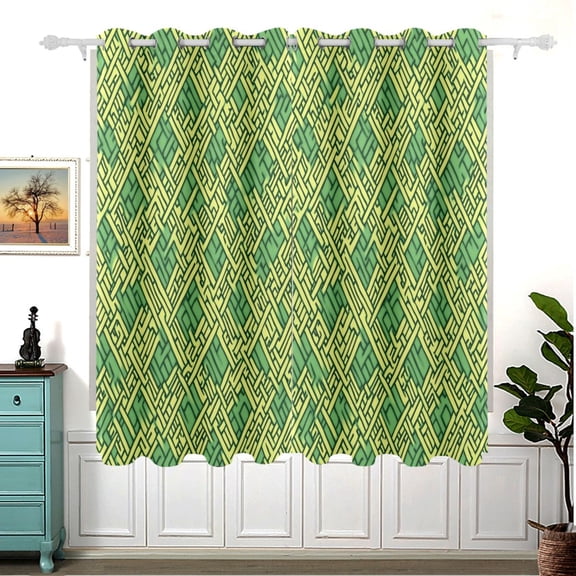 Intertwined Celtic Knots Thermal Blackout Curtains 63x55 Inch 2 Panels Grommet Window Drapes for Bedroom Living Room