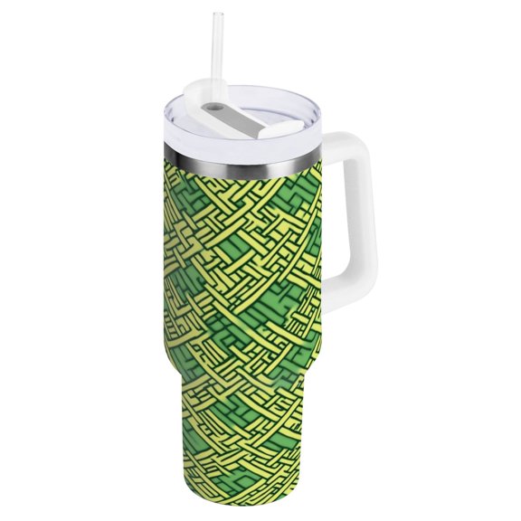 Intertwined Celtic Knots Water Bottles 30oz Insulated Tumblers Double-Walled Ergonomic Handle Leak Proof