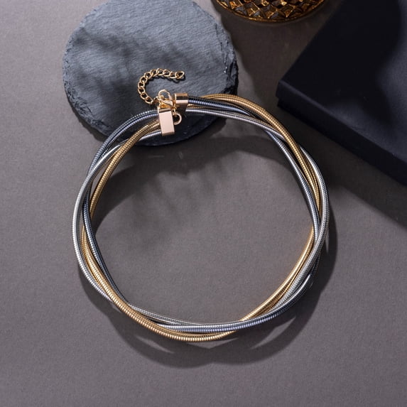 Intertwined Metallic Elegance Necklace