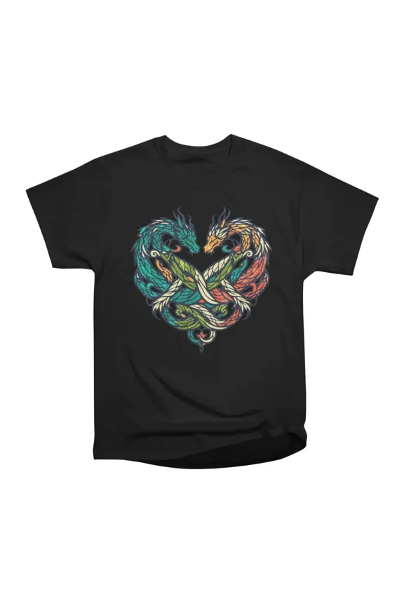 Intertwined dragons T-Shirt Tee Gift For Him Merch For Her Apparel For Friend
