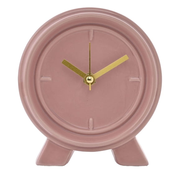 Interval Ceramic Mantle Clock - Pink Clay