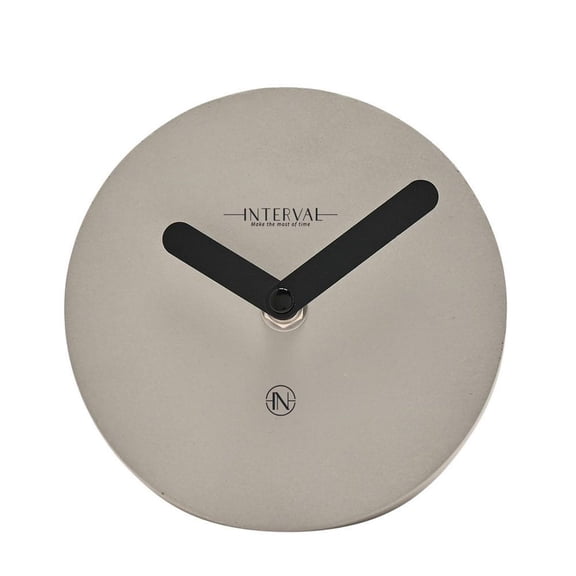 Interval Round Cement Mantel Clock - 13cm