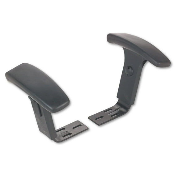 Interval & Series Chair Arms - Height Adjustable T-Arms for Office & Home - Black Finish - IN49AKA10B - Ergonomic Support 19.25 inches