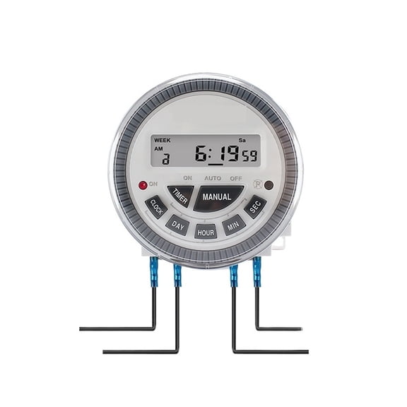 Interval Time Relay 12V 7 Days Programmable Digital Timer Switch with Cover 10A Detachable Battery