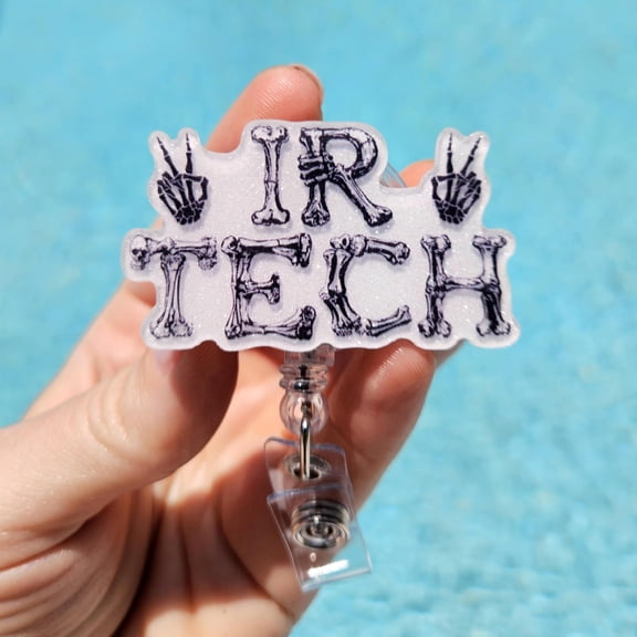 Interventional Radiology Tech Badge Reel IR Tech Badge Holder Xray Badge Radiologist Gift for X-ray Technologist Graduation School Tag Name