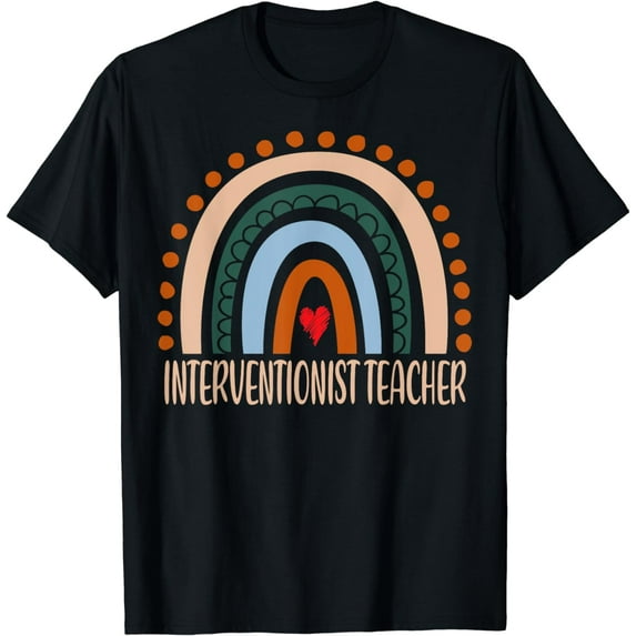 Interventionist Teacher Rainbow Appreciation Back To School T-Shirt
