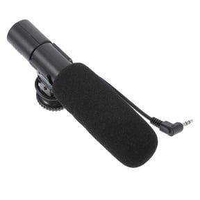 High Sensitivity Black Camera Microphone for Professional Video Recording and Clear Audio Capture, 1 Piece