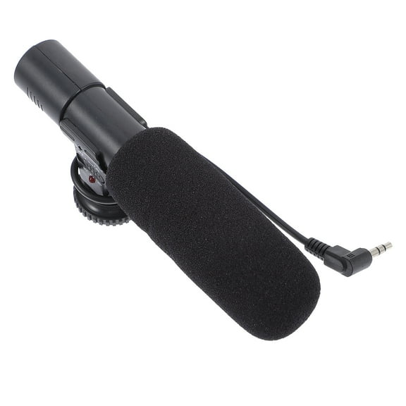 High Sensitivity Black Camera Microphone for and Video Recording, 1 Piece, Professional Audio Capture