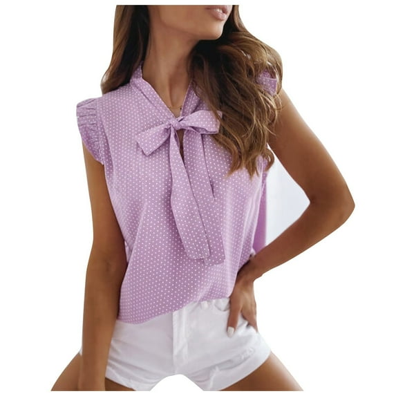 Interview Outfits for Women, Plus Size Wrinkle Resistant Non See Through Purple XL