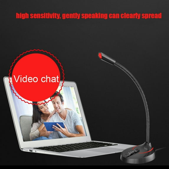 Interview Voiceover Singing Plug And Play Vocal Recording Computer Microphone Office Meeting Wired Condenser Free Standing